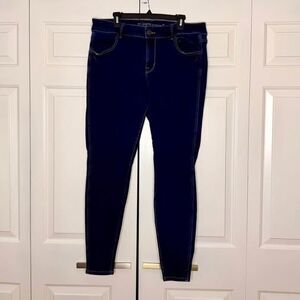 Maurices m jeans Mid-Rise Skinny Jeans Dark Wash Women’s 16W Long Stretch